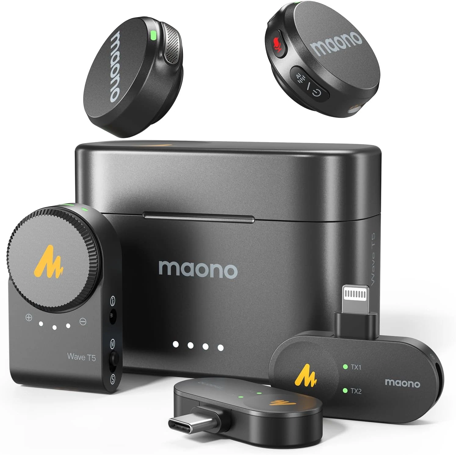 Kit de microphones sans fil Maono Wave T5
